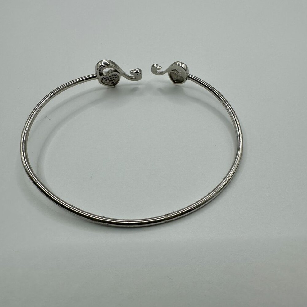 Solid 925 Vintage Art Design Torque Bangle Cuff - image 2